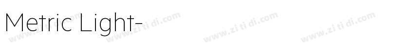 Metric Light字体转换